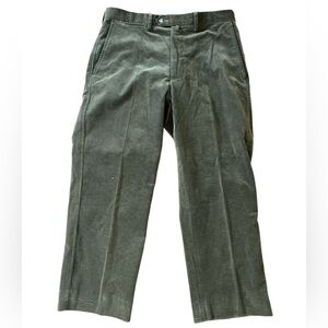 Faconnable Corduroy Pants Size 32 Brown Straight Leg Trousers